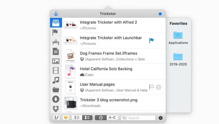 Trickster main window